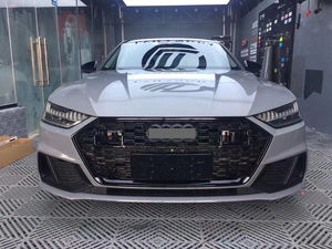 Lèvre avant de pare-chocs de voiture de vente chaude de matériel ABS pour Audi A7/A7L 2019-2023 mise à niveau vers la S7-<span class=keywords><strong>ABT</strong></span> 2019-2023 <span class=keywords><strong>noir</strong></span> brillant - Product Image 6