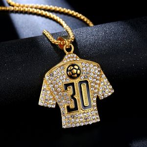 Collier en acier inoxydable plaqué or pour homme, pendentif de football, bijoux de football, collier de football - Product Image 3