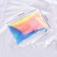 Pochettes en PVC écologiques imprimées avec logo, transparentes, personnalisées, pour emballage de bijoux, les plus petites pochettes à fermeture éclair avec zip.