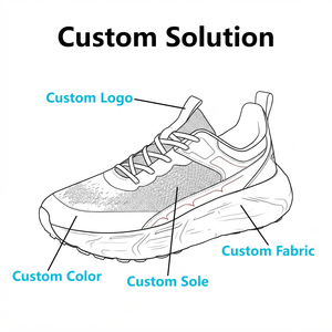 Zapatillas Casuales Transpirables con Amortiguación de EVA, Ancho Amplio, Aptas para Juanetes, con Cordones, Logotipo Personalizado ODM, para Hombre y Mujer, MOQ Bajo de 100 Pares - Product Image 2