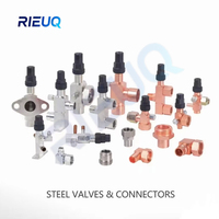 Vanne de réfrigération en acier inoxydable Annjoe Rotalock 1" UNF 3/8" ODS pour système de climatisation HVAC, vanne d'accès V01 V02