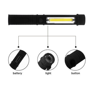 <b>LED</b> Portable Plastic Flashlight COB Side <b>Light</b> Magnetic <b>Work</b> Lamp Outdoor Camping Lamp - Product Image 2