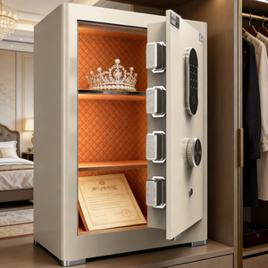 Coffre-fort XT45 en acier avec serrure à empreintes digitales, <span class=keywords><strong>code</strong></span> électronique en option et clé, pour la maison, la banque, l'hôpital, l'école, la chambre, l'hôtel - Product Image 6