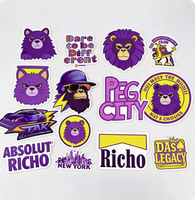 Etiqueta Autoadhesiva Impermeable con Logotipo de Empresa, Adhesivo de Vinilo con Diseño Animado, Impresión Personalizada, Adhesivos Troquelados