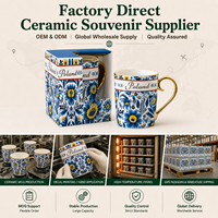 Tasse en céramique souvenir de Pologne, Europe, motif floral d'art populaire, tasse à café personnalisée, cadeau, fabricant, OEM, ODM, vente en gros