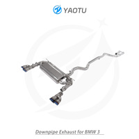 YT knalpot sistem katup sisi ganda, bagian belakang tengah untuk BMW 320i 328i 330i F30 F35 2.0T N20 B48 2012-2020 Series