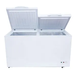 BD-608L胸部冰柜商用双滑动玻璃顶门展示超市冰柜