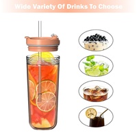 Gobelet en plastique Tritan à double usage de 20oz sans BPA avec couvercle et pailles Grande tasse de voyage classique