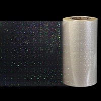 Rouleau de film de plastification thermique BOPP holographique transparent 3D effet sable mouvant étoilé 330mm*200m*25 microns