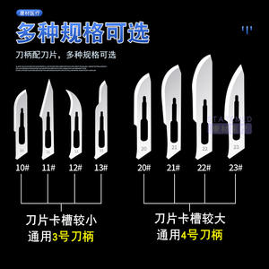 Manche de scalpel chirurgical Xinsongchang 1704, instrument vétérinaire réutilisable pour la chirurgie canine, porte-lame manuel en acier - Product Image 4