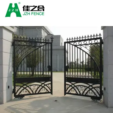 Porte décorative en fer de style italien Photo 8x8 Porte de clôture en fer forgé