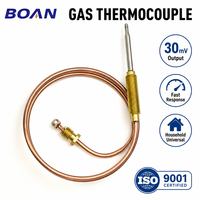 Termokopel Ulir Tetap 750mm yang Tahan Lama dengan Fitting Tembaga M8x1 Kompatibel dengan Peralatan Gas Boiler Rumah Tangga RV