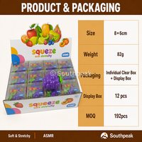 Southpeak Maltose Swirl Cube Squishy - Jouet sensoriel TPR à rebond lent de 5,5 cm pour soulager le stress et l'anxiété liés au TDAH (150g)