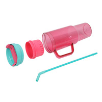Nouveau Mug en plastique PS à double paroi sans BPA 40oz avec double couvercle (paille et ouverture) anti-fuite, poignée, compatible eau bouillante, idéal voyage, MOQ 50