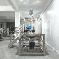 Ligne de production de détergent liquide Mélangeur et broyeur d'alimentation Mélangeur huile-eau Équipement de mélange Machine de fabrication de savon liquide