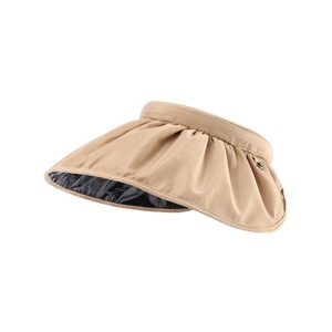 Sombrero de Verano Xi Boyu para Mujer, Ala Ancha, Color Sólido, Poliéster, Ajustable, Elástico, Revestimiento Negro, Protección UV, para Actividades al Aire Libre - Product Image 4