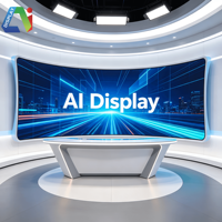 Écran LED incurvé flexible créatif de qualité diffusion AI, 8K, IP65, garantie 2 ans, mur vidéo P1.2-P2.5, 7680Hz, 1000 nits, studio