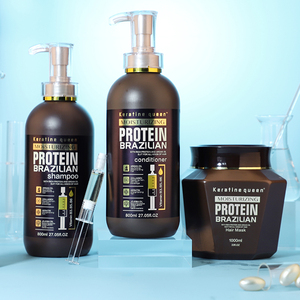 Set de Cuidado Capilar Afro de Marca Privada, Reparación con Colágeno, Anti-Frizz, Champú y Acondicionador con Aceite de Argán Orgánico Marroquí para Cabello Rizado - Product Image 2