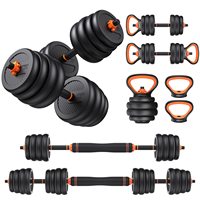 Ensemble d'haltères réglables FDFIT 6 en 1 10KG 15KG 20KG 30KG 40KG ventes directes d'usine ensembles d'haltères en ciment bon marché
