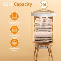 Seau chauffant pour serviettes ABS 20L avec pieds en bois et lumière RGB, machine chauffante pour serviettes avec haut-parleur Bluetooth pour spa médical et salon OEM/ODM