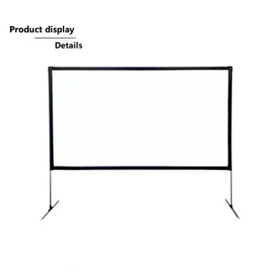 100 inch Frame projector screen stand 16/9 Foldable Portable Polyester material for Outdoor Movie