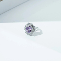NATUNA Vente en gros de bagues de fiançailles en diamant naturel pour femmes Bague en or avec émeraude rayonnante et ovale en argent 925