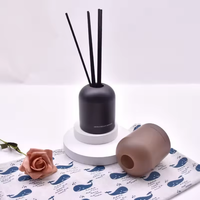 Bouteille diffuseur à roseaux en verre épais noir et blanc de 100 ml, 120 ml, 150 ml, vide, pour huiles essentielles d'aromathérapie, avec bâtonnets – Vente en gros