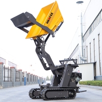 Mini-dumper chenillé diesel HUAYEE 800 kg avec benne hydraulique, fabriqué en Chine