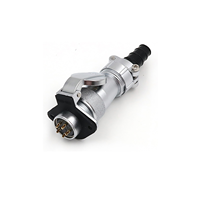 Conector Metálico Roscado Weipu WF20 IP67 de 2-12 Pines TI ZG, Receptáculo Cubierto con Tapa, Stock Original para Interfaz de Sistema de Dispositivos