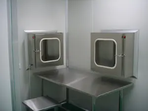 Caja de paso entrelazada estática Caja de paso personalizada laminar de flujo de aire de sala limpia con transferencia Ffu para laboratorio