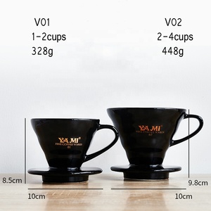 ชุดกรองกาแฟเซรามิกทนความร้อนสูงรูปตัววี ยี่ห้อ <span class=keywords><strong>YAMI</strong></span> รุ่นขายดี เป็นมิตรต่อสิ่งแวดล้อม พร้อมใช้งานสำหรับชงกาแฟแบบดริป - Product Image 5