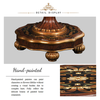 Yips LD-1203-0805 Style Européen Résine Sculpture Peint À La Main Rose Motif Fin Table Centre Table