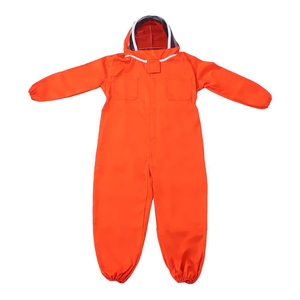 Combinaison de travail unisexe OEM orange avec capuche et écran facial, en polyester, fermeture éclair intégrale, plusieurs poches, vêtements de travail de sécurité - Product Image 4