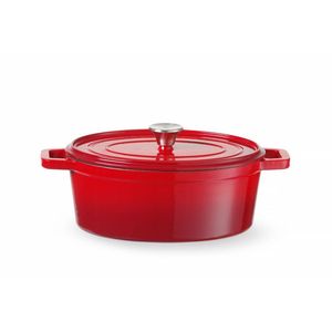 Casseruola in Ghisa Vetrificata Rossa HENDI 4.4L 365x290x(H)115mm per Cucina Commerciale - Product Image 1