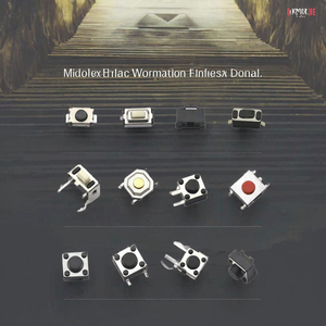 ปุ่มสวิตซ์ SMD 4พินแบบกันน้ำปุ่มกด12*12มม. 6*6มม. 4*4มม. สีเงินสำหรับเครื่องใช้ในบ้าน - Product Image 2