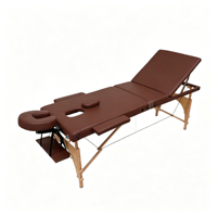Table de massage pliante en bois réglable à 3 sections, portable, pour SPA – Offre spéciale