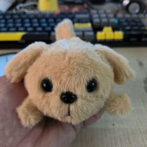 BOTU Peluche <span class=keywords><strong>Bichon</strong></span> Frisé Blanc Adorable avec Queue qui Balancie et Fonction Rotative 10cm Jouet Anti-Stress pour Mariages et Machines à Griffes - Product Image 3