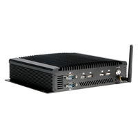 Mini PC Industrial sin Ventilador con CPU Intel J6412 J4125 J1900 I3 I5 I7, Carcasa Completamente de Aluminio, Entrada de 9-36V CC, 12V Opcional, WI-FI y LAN