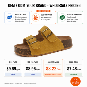 Sandalias de Plataforma con Cuña de Ante Vacuno para Mujer, Diseño Personalizado OEM, Tacón de 7 cm, Estilo Japonés, Punta Abierta, Suela de <span class=keywords><strong>EVA</strong></span>, para Playa, Verano, Fábrica China - Product Image 4