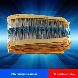 1460 Pieces 73 Types Resistance Values 20 Pieces Each 1/4W Metal Film <strong>Resistor</strong> Pack Five-color Ring <strong>Through</strong>-hole Component Pack - Product Image 3