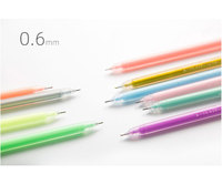 Bolígrafos de gel de PVC neutro Pastel de 12 Colores de alto brillo para estudiantes de primaria y secundaria marcadores de libro de mano DIY dibujados a mano