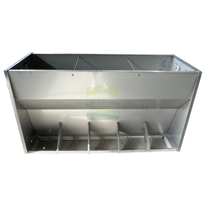 Nouvelle mangeoire robuste en acier inoxydable pour porcs - Double face, 6 trous, épaisseur 1,2 mm, bac d'alimentation automatique pour porcs en croissance/finisage en élevages - Product Image 1