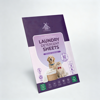 Feuilles de savon lavande en vrac personnalisées pour l'emballage de détail, pour les familles d'animaux (chiens et chats), feuilles nettoyantes en tissu dissolvables
