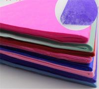 Papier d'emballage de fleurs papier de coton non tissé en fibre de couleur unie ultra-mince papier de soie translucide pour emballage floral