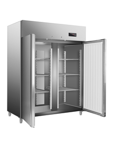 Réfrigérateur/Congélateur Commercial Vertical à Double Porte en Acier Inoxydable de Luxe, Dégivrage Automatique, pour Utilisation en Cuisine E1 - Product Image 4