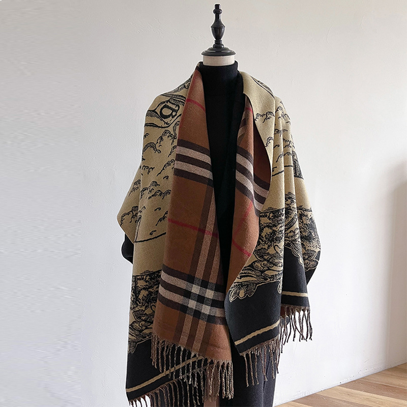 Ladies Winter Shawl 2025 Fashion Long Warm Wrap