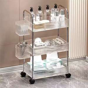 Carrito de Herramientas Transparente de Acrílico de Alta Gama para Salón de Belleza y Barbería, Base para Instrumentos, Estante de Almacenamiento - Product Image 2