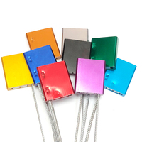 Sceau de sécurité pour conteneurs avec câble haute sécurité, tête en alliage d'aluminium et fil en acier galvanisé avec code-barres