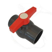 Vanne à boisseau sphérique manuelle en PVC léger avec raccord à souder, résistante à la corrosion pour eau industrielle acide et alcaline, personnalisable OEM