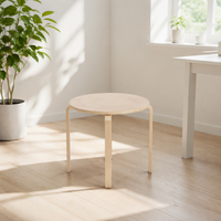Petite table basse ronde en bois, mobilier moderne pour salon, appartement, balcon, table d'appoint pour canapé ou chevet